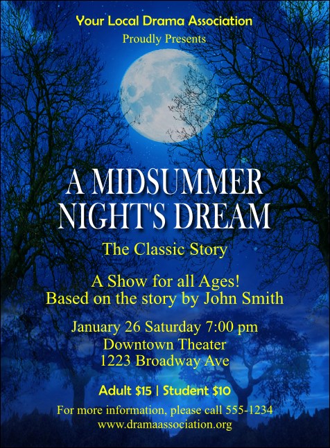 Midsummer Night's Dream Invitation Product Front