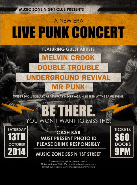 Punk Rock Flyer Product Front