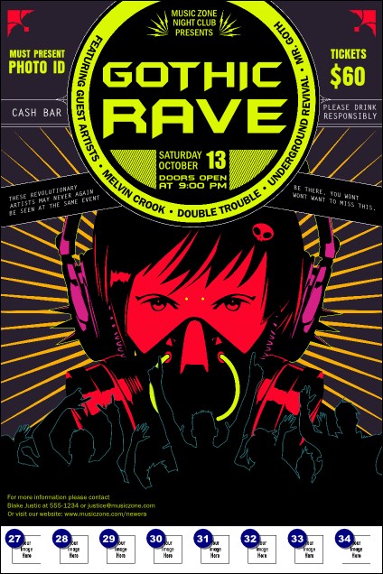 Goth Rave Logo Poster Product Front