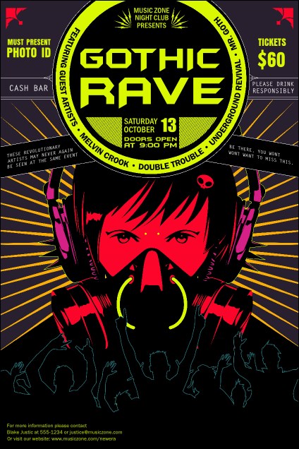 Goth Rave Poster Product Front