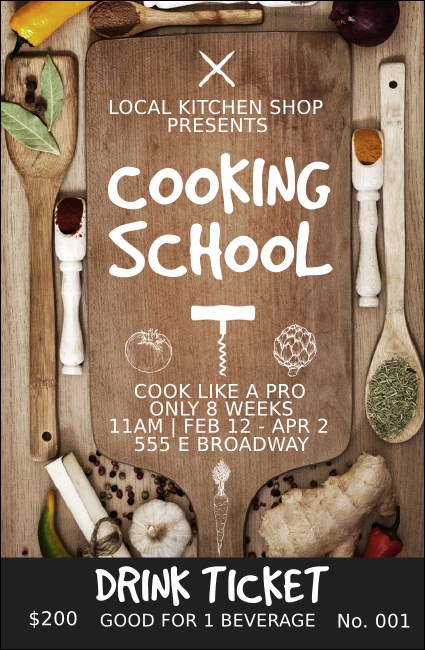 Cooking School Drink Ticket