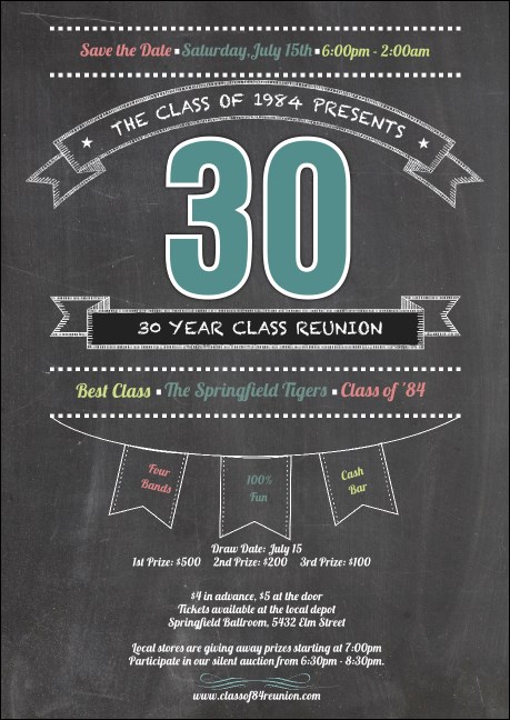 Class Reunion Postcard Product Front