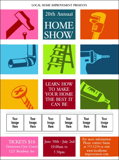 Home Show Logo Flyer Product Front