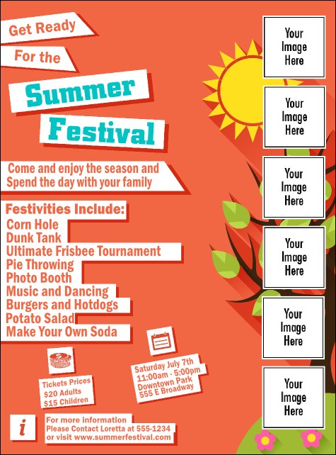 Summer Cut Paper Logo  Flyer Product Front
