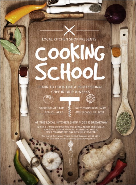 Cooking School Invitation Product Front