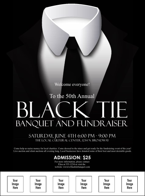 Black Tie Logo Flyer Product Front