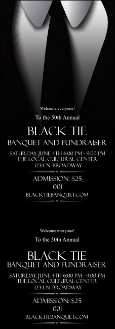 Black Tie Event Ticket Product Front