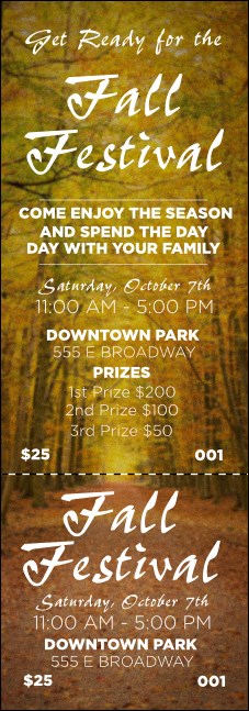 Fall Event Ticket Product Front