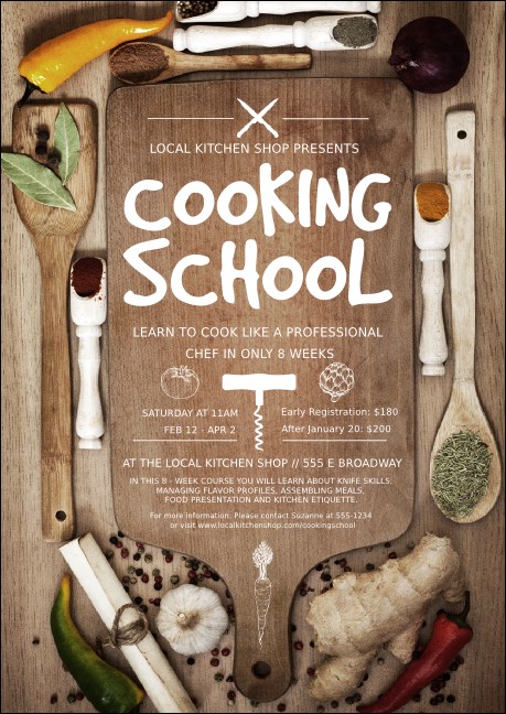 Cooking School Postcard