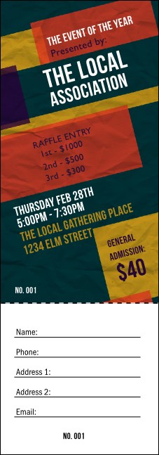 All Purpose Blocks Raffle Ticket Product Front
