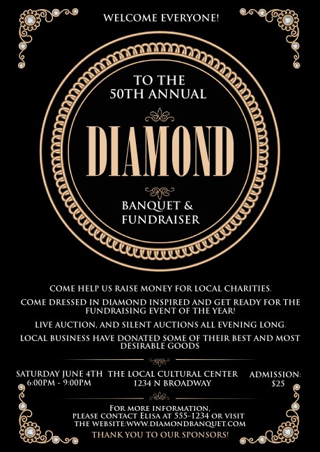 Diamonds Black Postcard