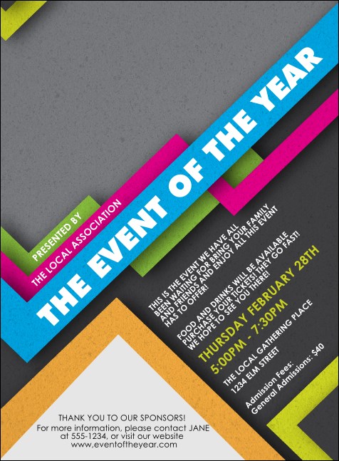 Retro Colors Invitation Product Front