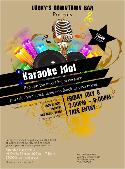 Karaoke Flyer 2 Product Front