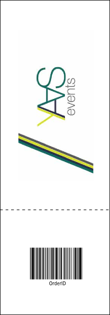 Orange Geometric Raffle Ticket Product Back