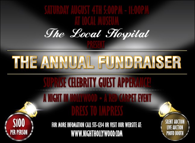 Hollywood Lights Invitation Product Front