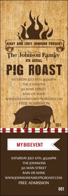 Pig Roast Event Ticket Product Front