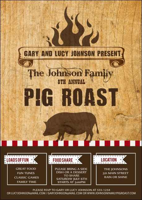 Pig Roast Postcard Product Front