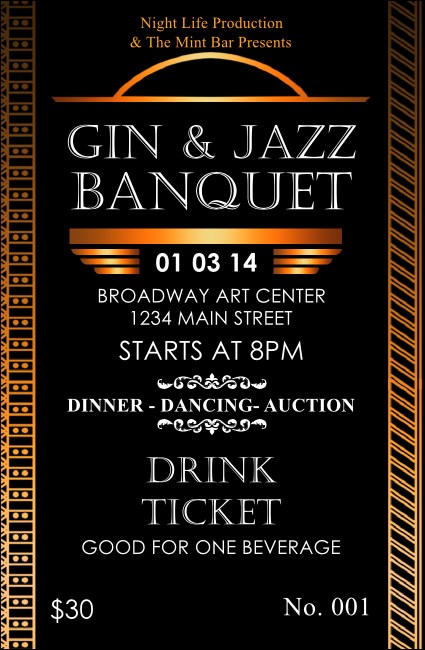 Twenties Drink Ticket Product Front