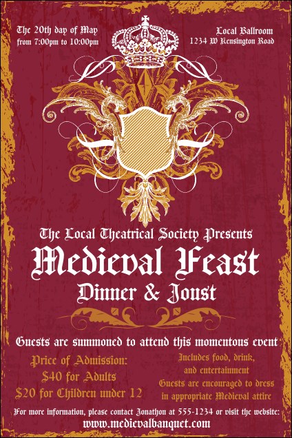 Medieval Banquet Poster Product Front