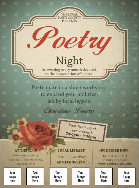 Poetry Logo Flyer Product Front