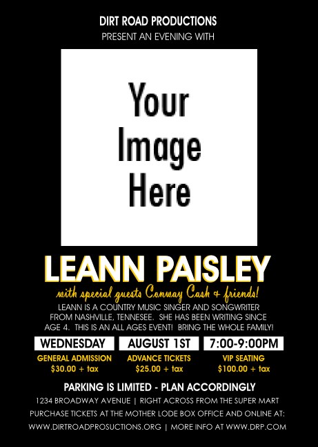 Your Photo Concert (Yellow) Postcard