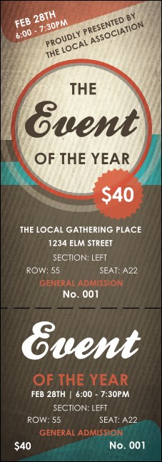 Circle Reserved Event Ticket Product Front