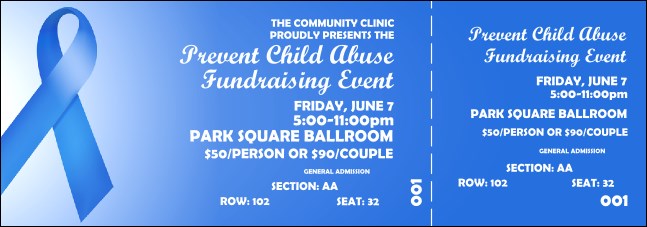 Blue Ribbon Reserved Event Ticket Product Front