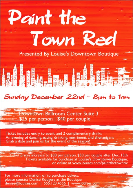 Paint The Town Red Postcard Product Front