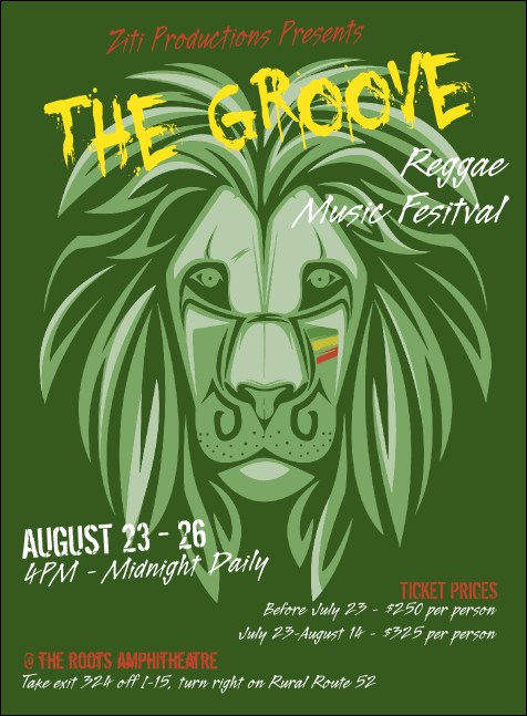 Reggae Lion Invitation Product Front