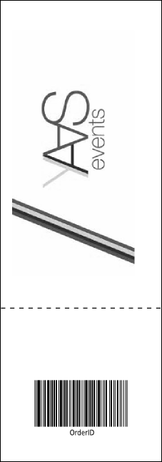 All Purpose Circles Black and White Event Ticket Product Back
