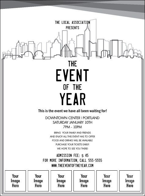 All Purpose Skyline Black and White Image Flyer