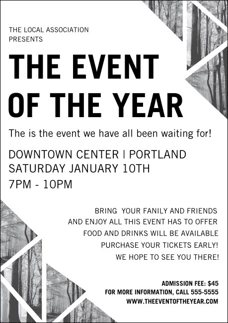 All Purpose Trees Black & White Postcard Product Front