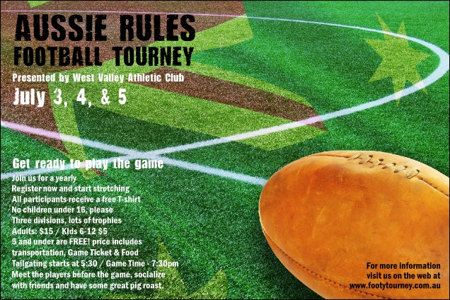 Aussie Rules Football Poster Product Front