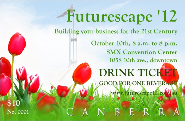 Canberra Drink Ticket Product Front