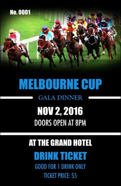 Melbourne Cup Drink Ticket Product Front