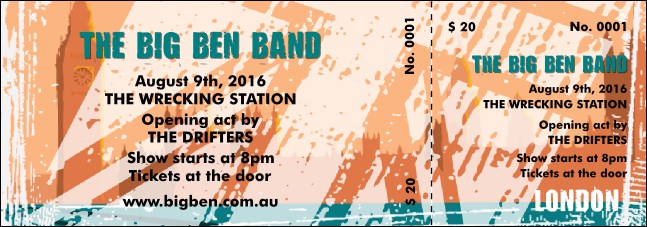 London Event Ticket Product Front