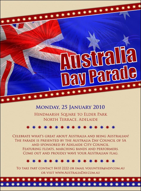 Australia Day Flyer Product Front