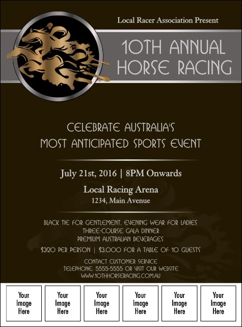 Horse Racing Image Flyer Product Front