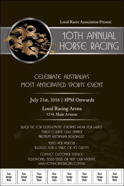 Horse Racing Image Poster Product Front