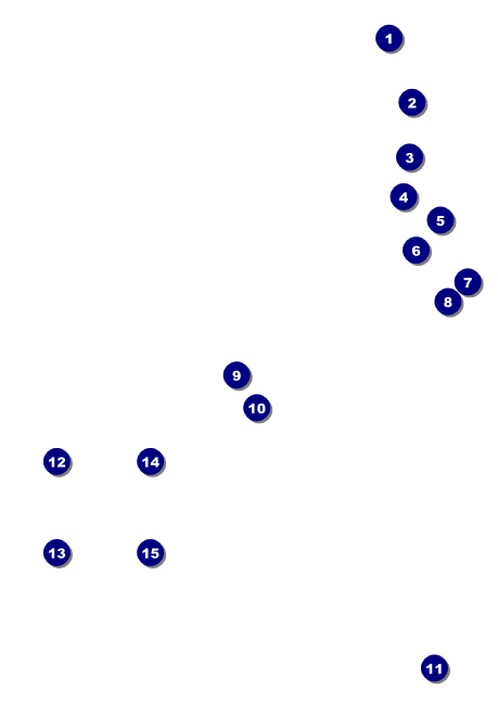 Golf Tournament Postcard Front Field Markers
