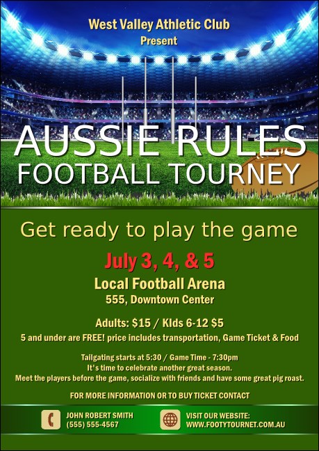 Aussie Rules Football 2 Invitation