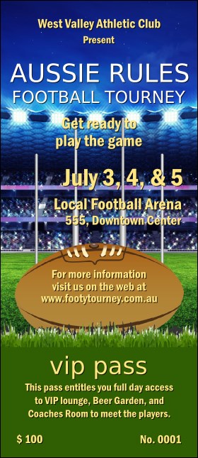 Aussie Rules Football 2 VIP Pass Product Front
