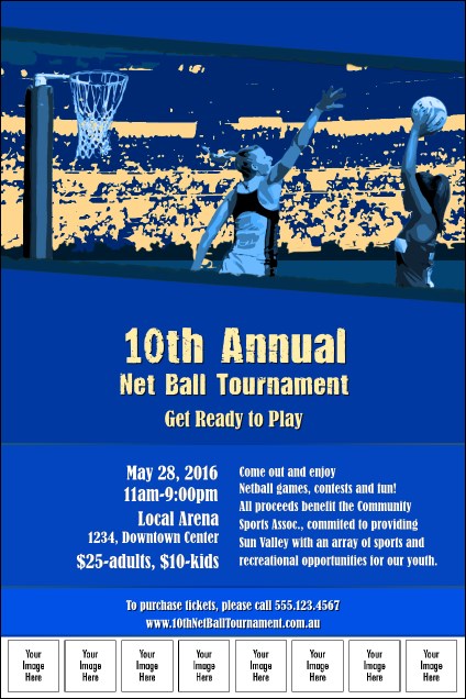 Net Ball Blue Image Poster Product Front