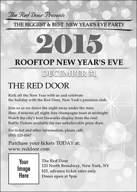 Silver Glitter Postcard Product Front