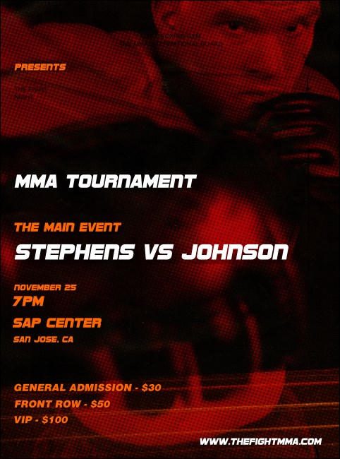 MMA The Fight Night Flyer Product Front