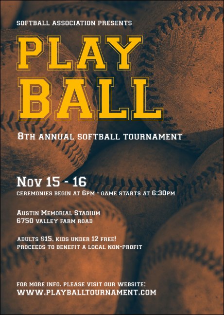 Softball Brown Postcard Product Front